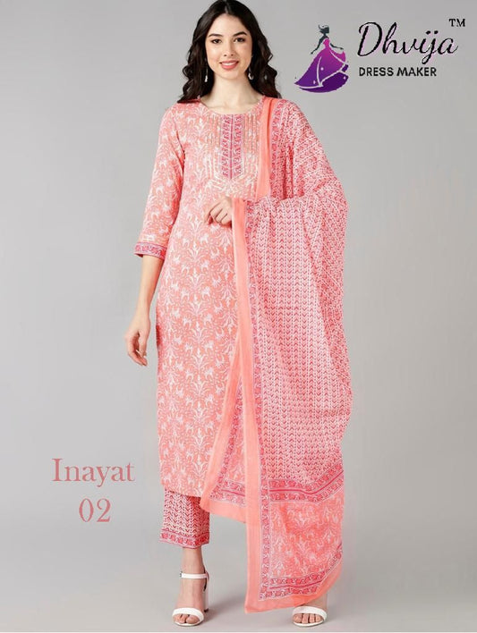 HB Fashion Latest Reyon Cotton Printed Kurti Pant Dupatta Set